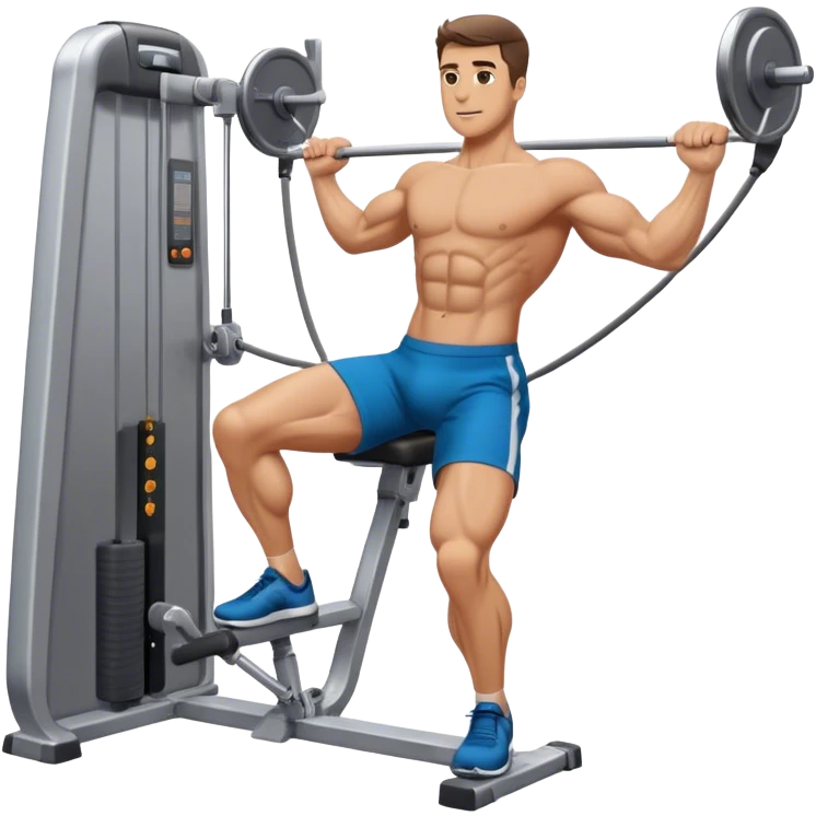 male cable-machine-leg-side-raise-hip-abduction exercise emoji