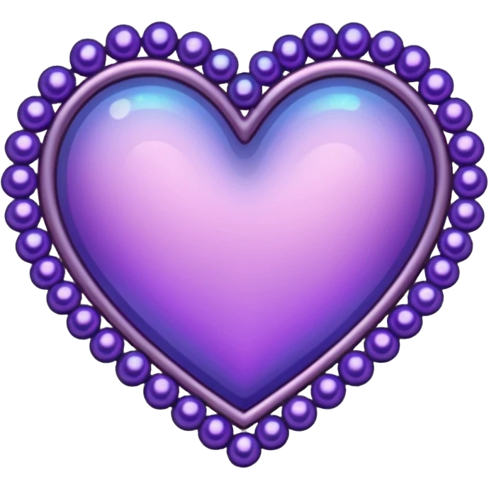 purple heart with a beaded outline emoji