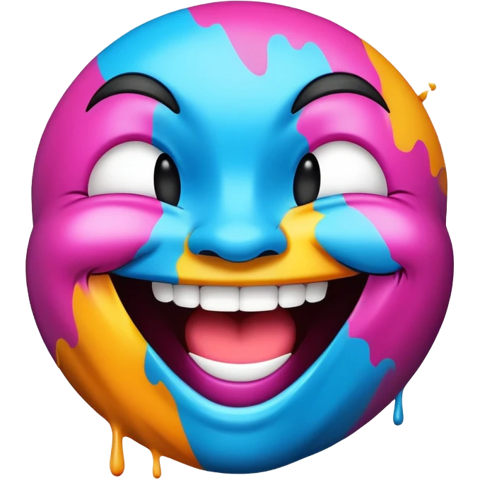Graffiti the laughing  emoji
