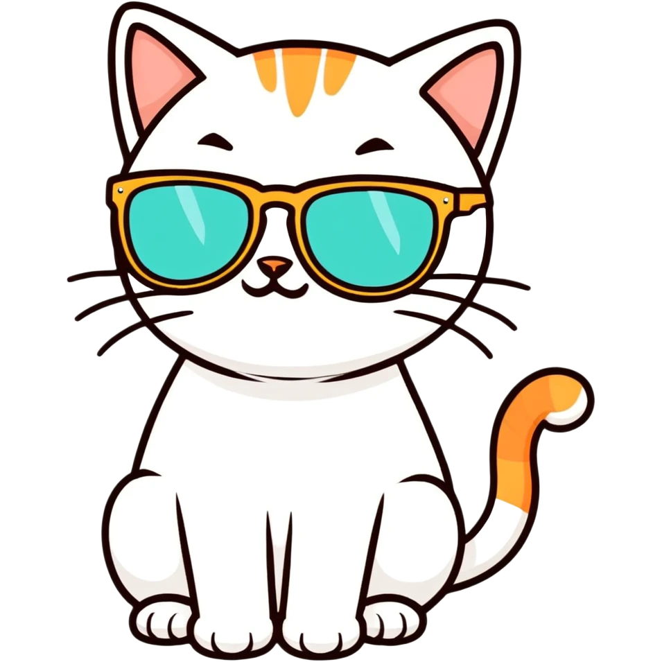 Cat with sunglasses emoji