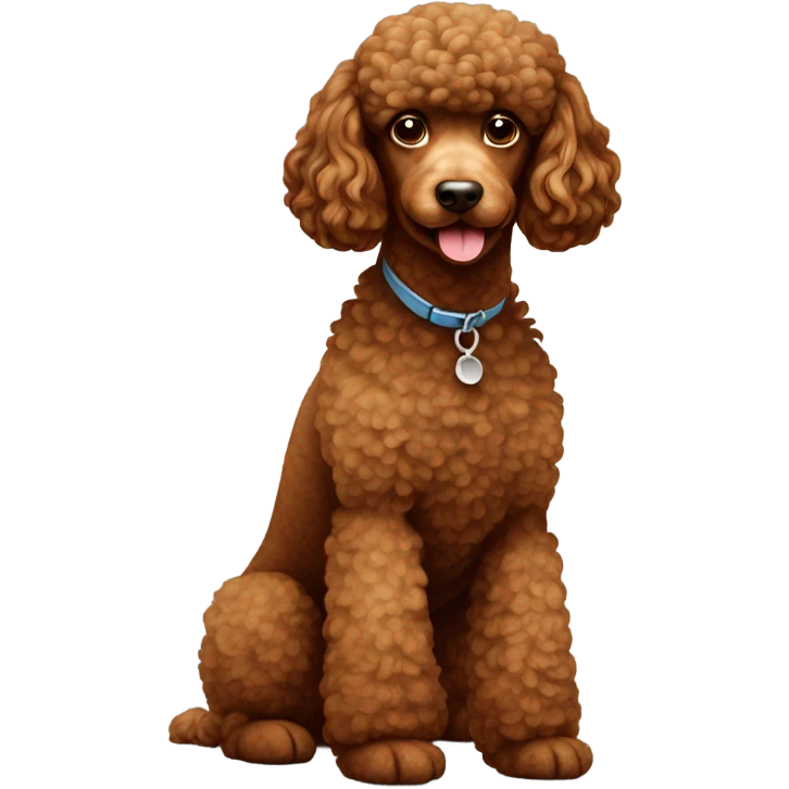 A poddle dog brown emoji