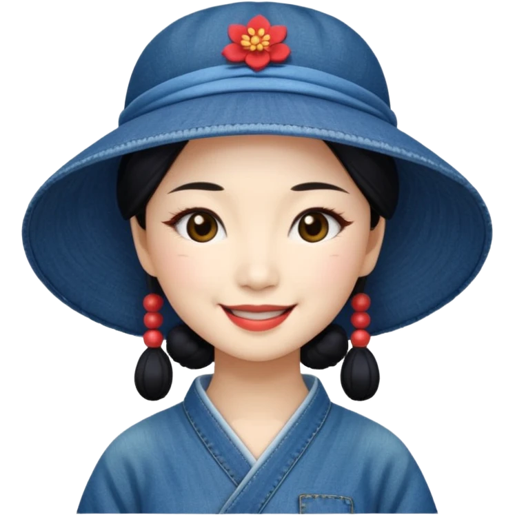 geisha denim hat emoji