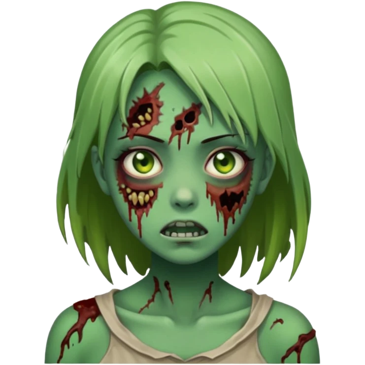 Anime Green ZombieGirl She/Her emoji