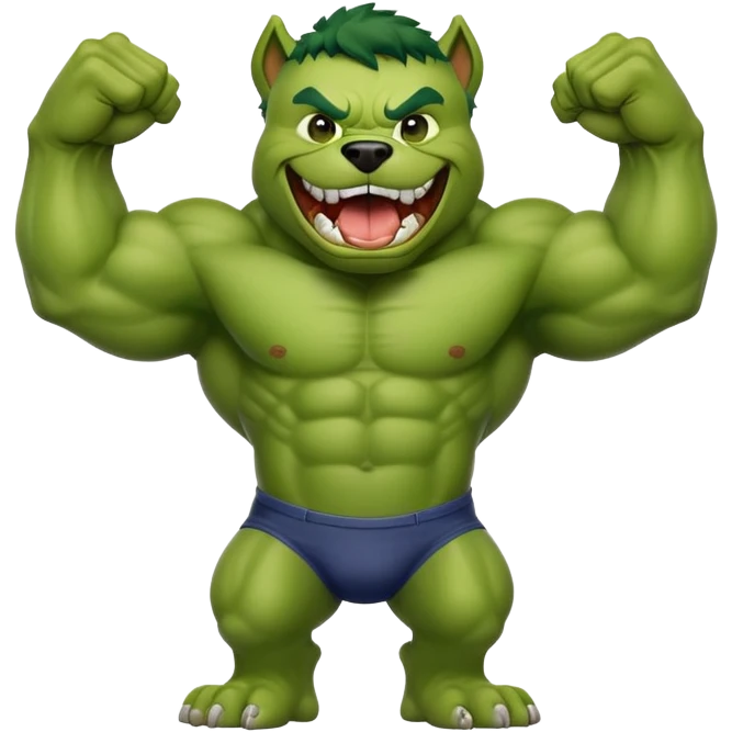Dog hulk laughing emoji