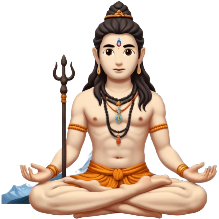 Lord Shiva Meditating On Mount Kailash emoji