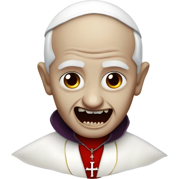 The pope as a vampire emoji