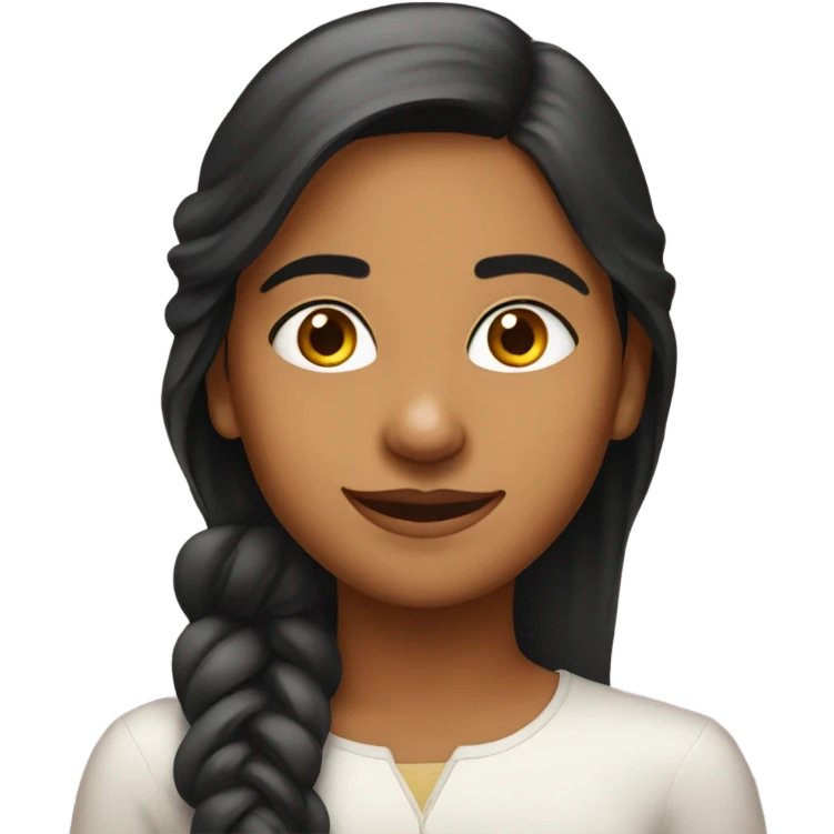 sweet indian girl who is in her 30s and approachable and happy emoji