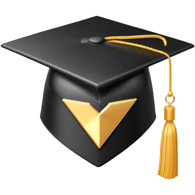 graduation cap with a video icon emoji