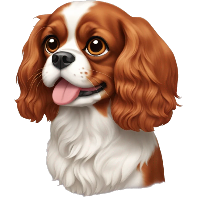 Ruby cavalier King Charles spaniel emoji
