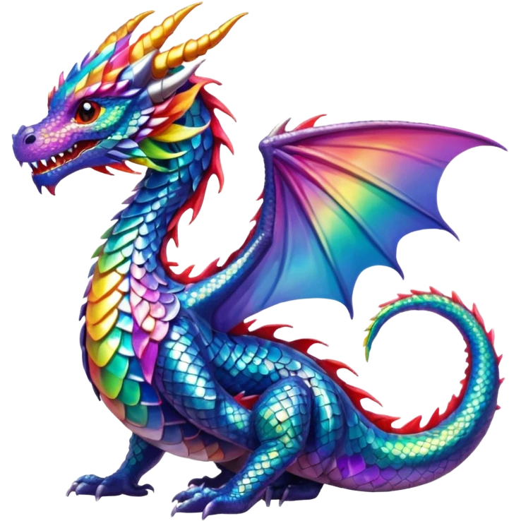 A raimbow dragon emoji