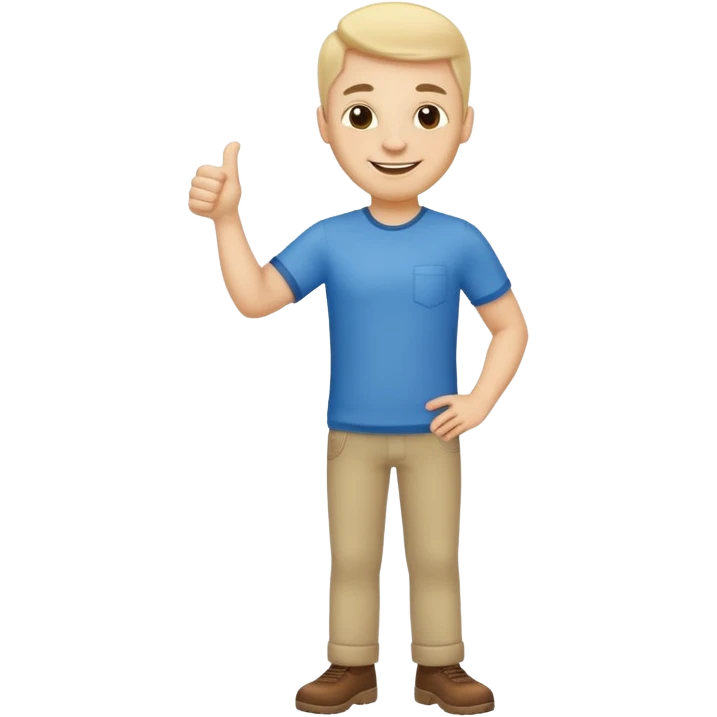 ligth man giving thumbs up full body emoji