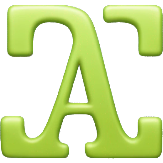a big letter "A" on blue background emoji