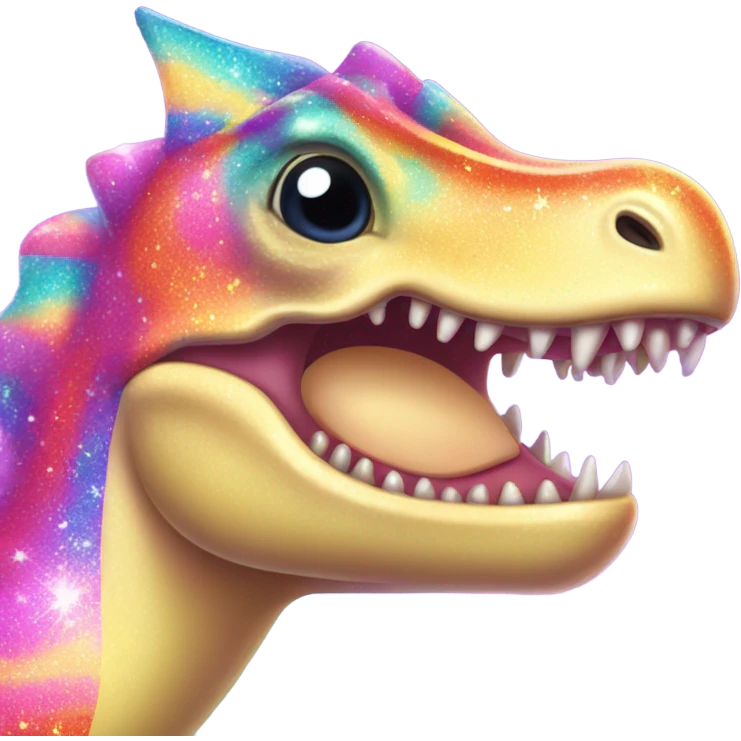 Lisa frank glitter pretty water dinosaur with fins emoji