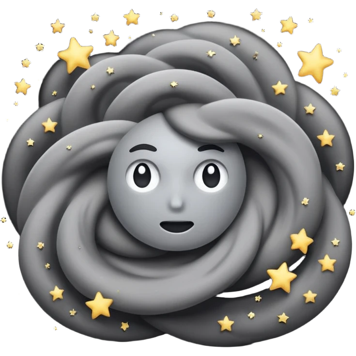 Make a fighting dust Cloud with stars emoji