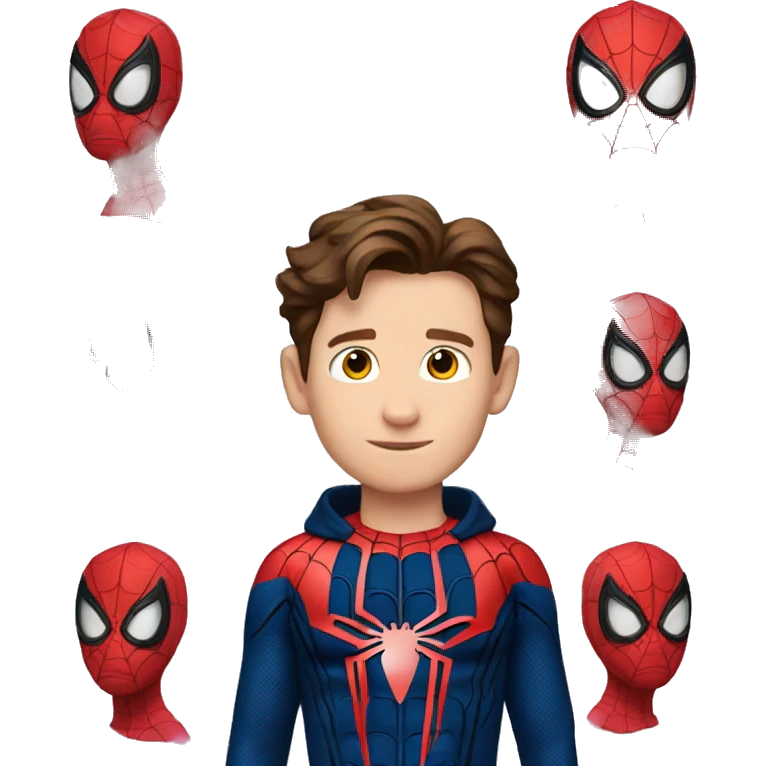 tom holland with spiderman costume emoji
