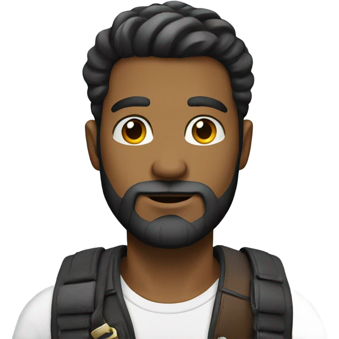confident male with accessories add a beard emoji