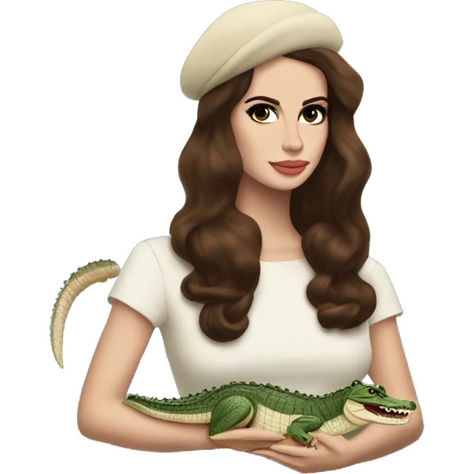 Lana del Rey edith a crocodile emoji