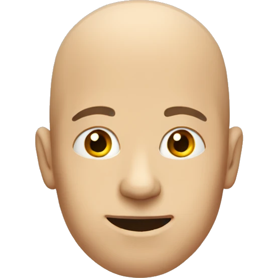 bald peanut head man emoji
