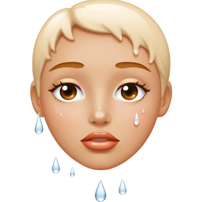  White drops on lips emoji