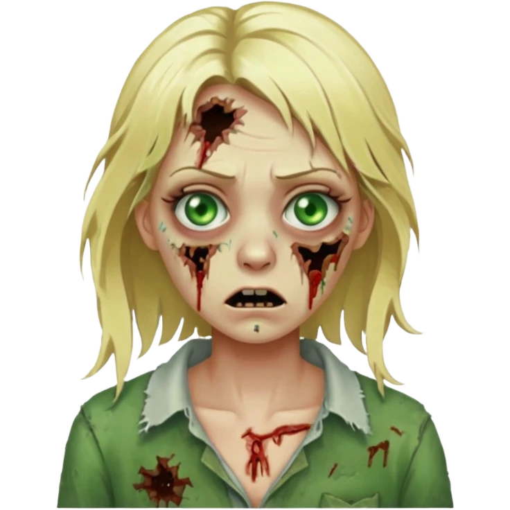 Zombie blonde pfp emoji