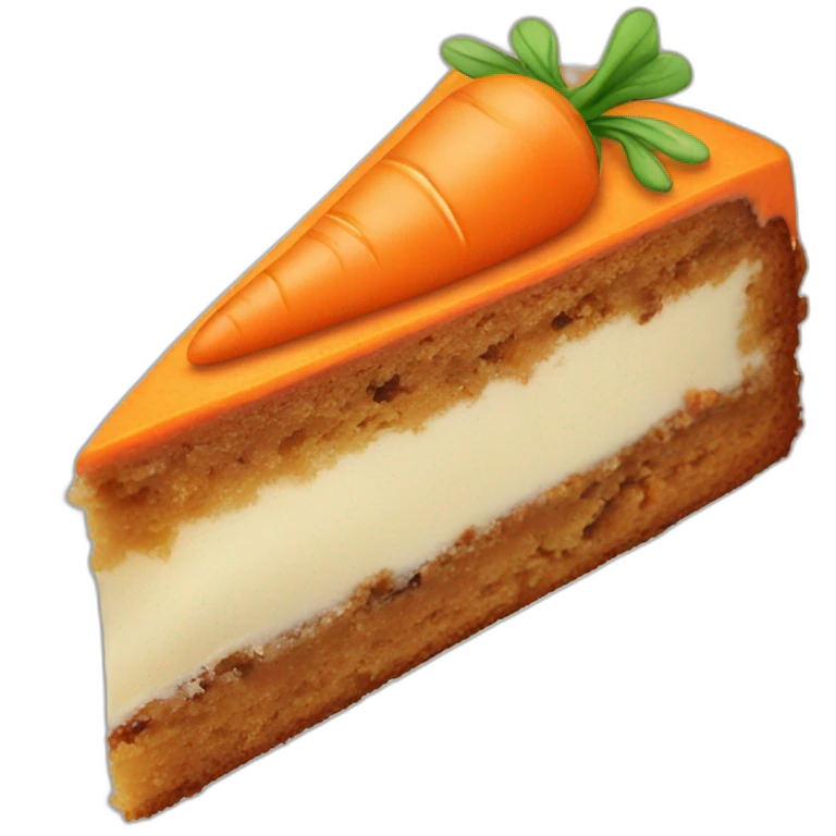 Carrot cake slice emoji