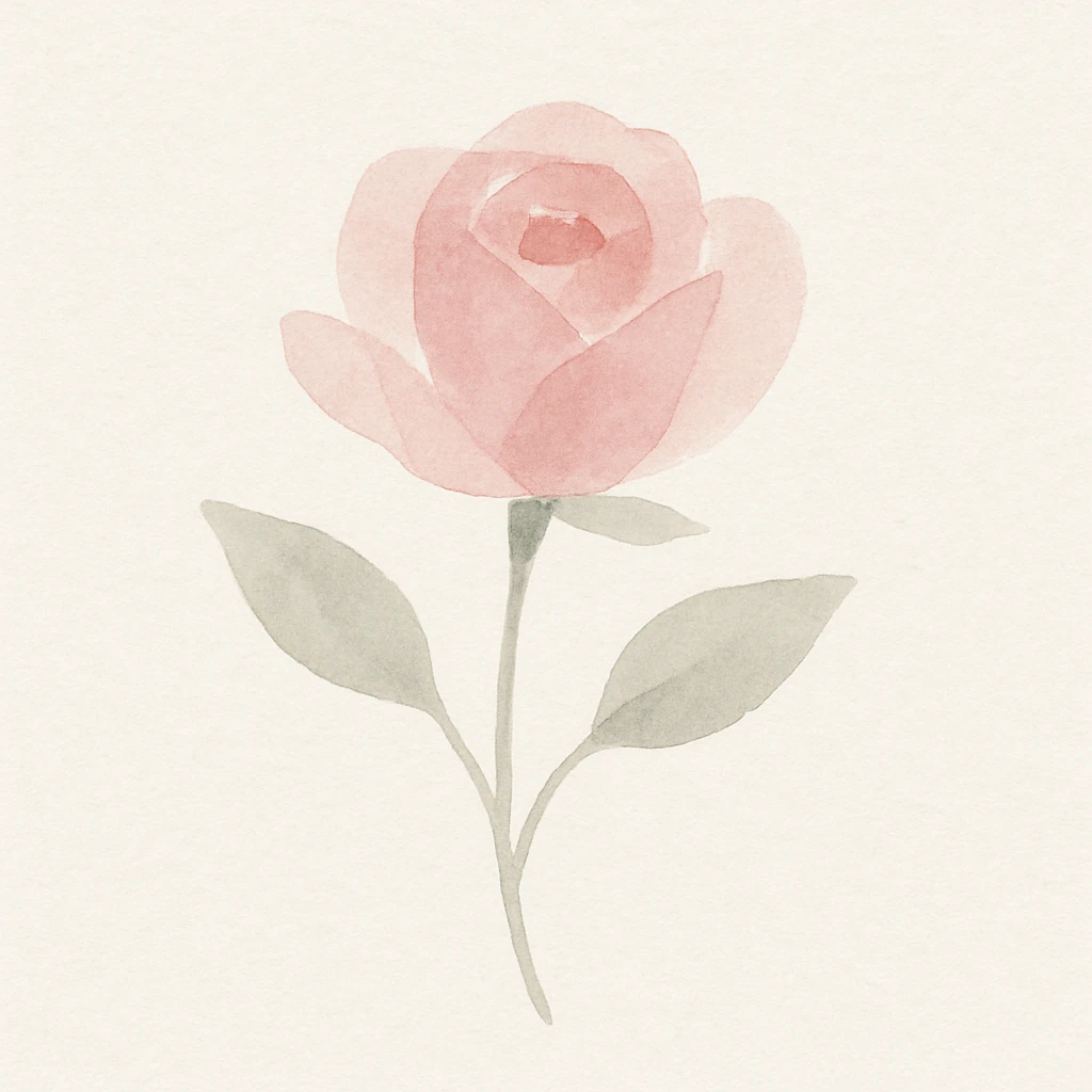 pink rose emoji