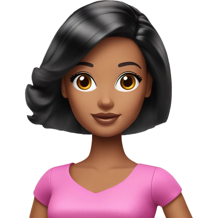barbie doll black hair emoji
