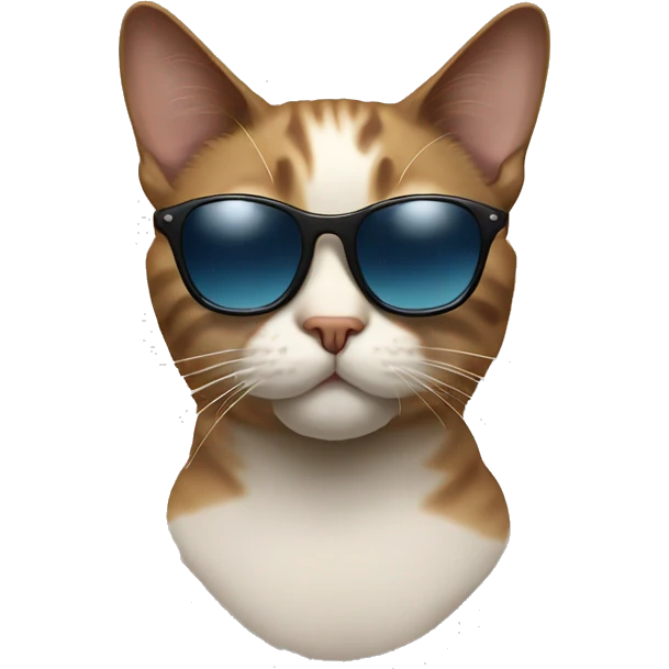 Cat sunglasses attitude emoji