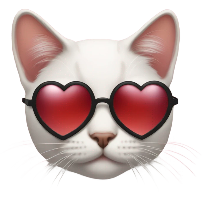 Cat with heart glasses emoji