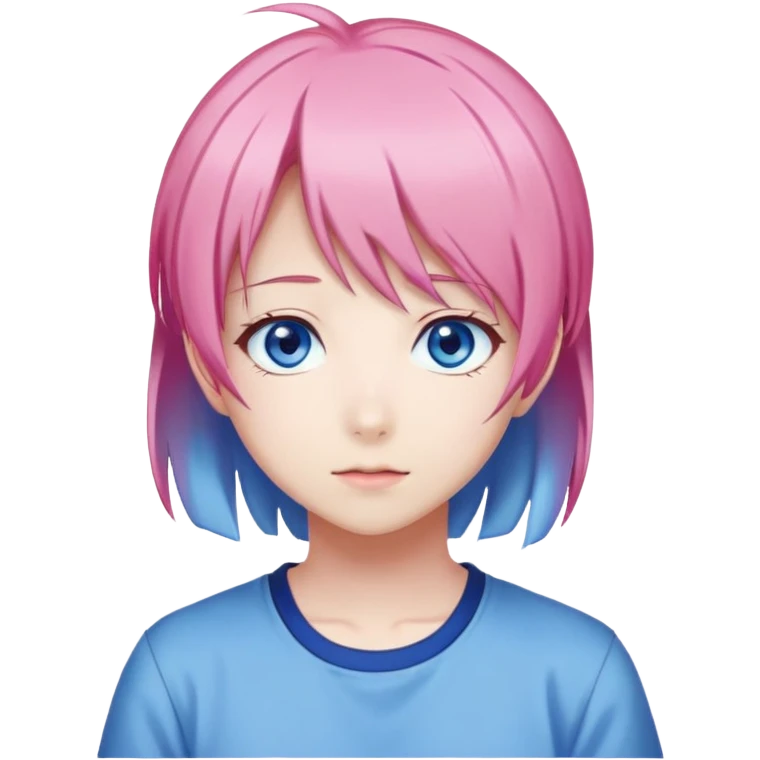 Ai Hoshino anime character with pink hair and blue eyes from Oshi no Ko emoji