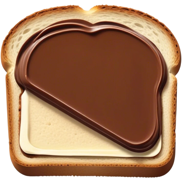 slice of bread with a spread of nutella emoji
