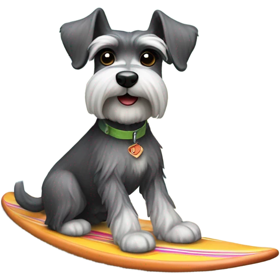 Schnauzer surfing  emoji