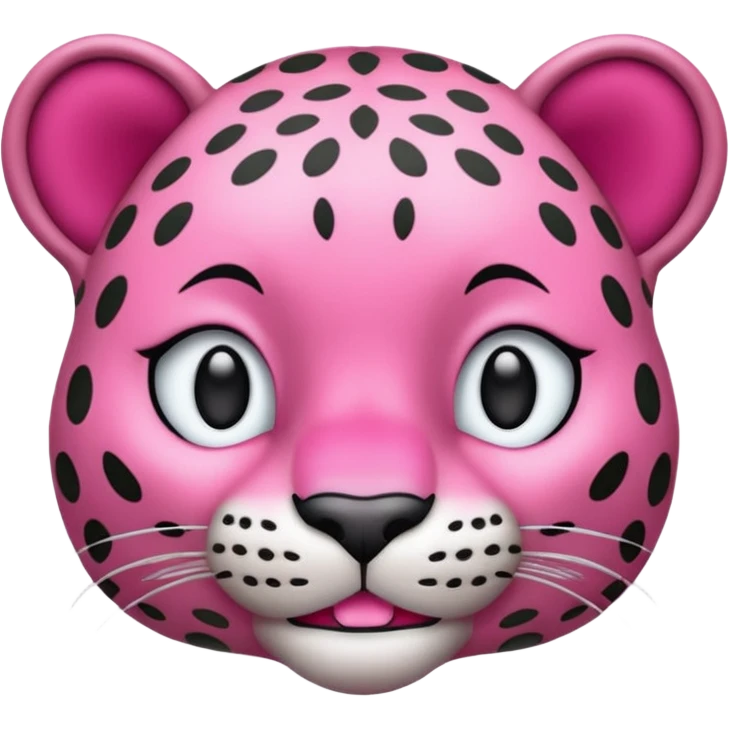 Emoji leopardo rosa cuerpo entero de lado y más realista emoji