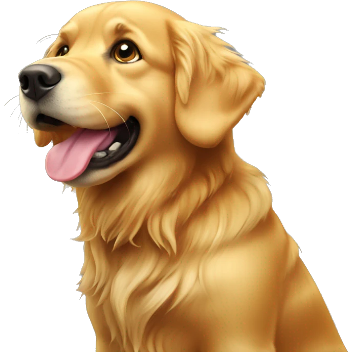 golden retriever peeing emoji