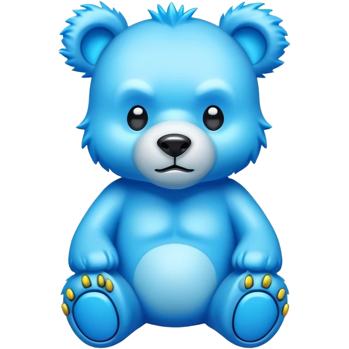 bear blue neon punk emoji