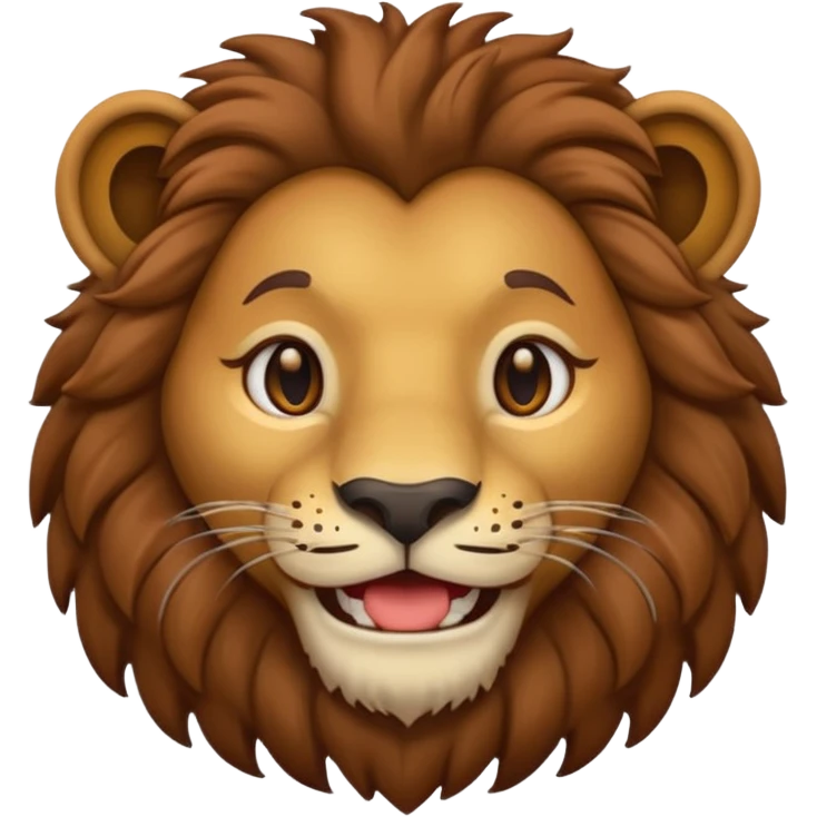 iOS lion with a human neck emoji emoji