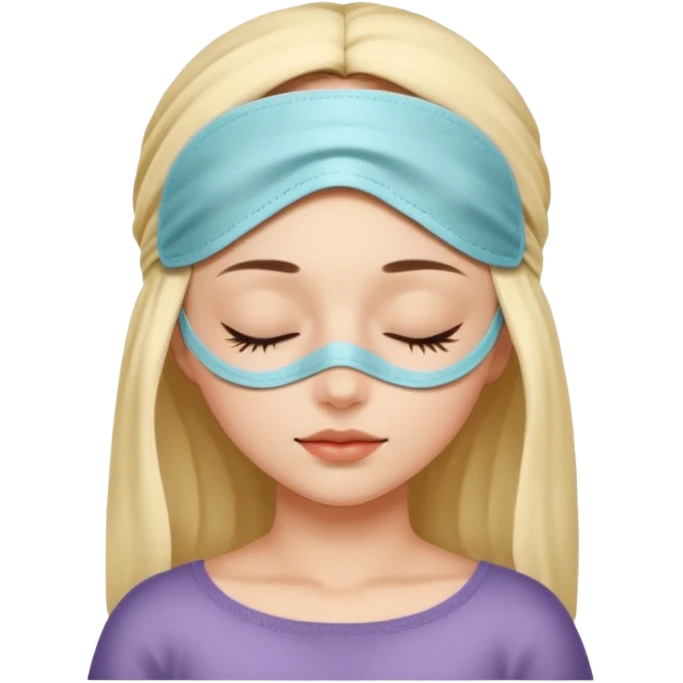girl with a sleeping mask over head emoji