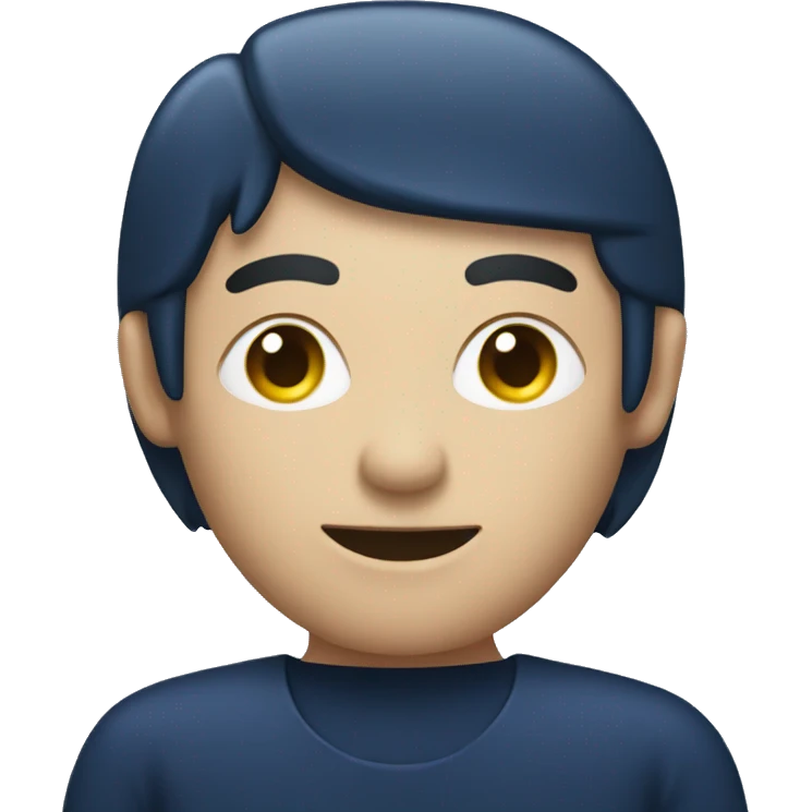 a dark blue sedan with two passengers inside  emoji