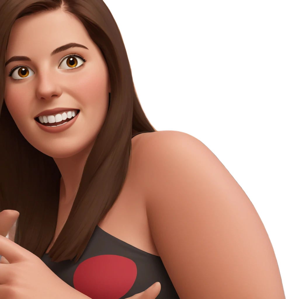 brown haired girl portrait emoji