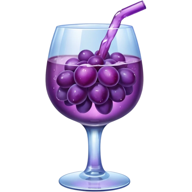 Grapes Drink with alochol emoji