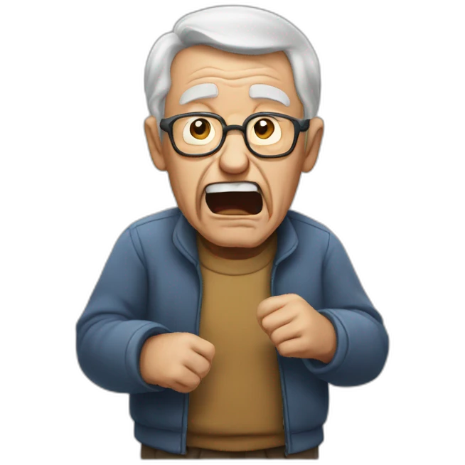 old man yells at internet emoji