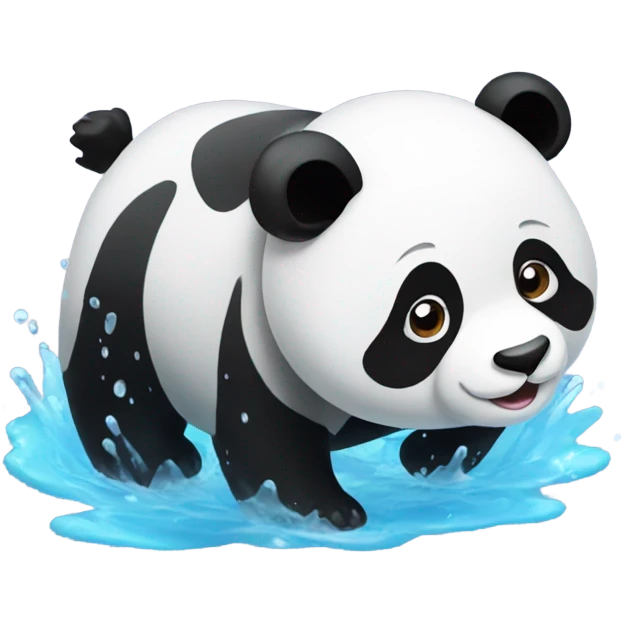 Panda swimming  emoji