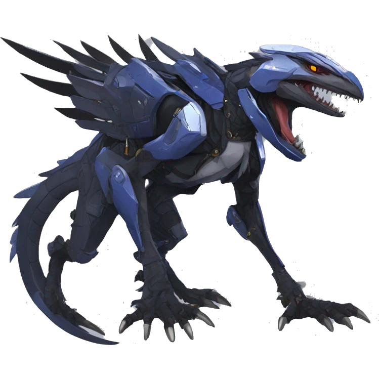 Edgy Anthro Futuristic Mechanical Sergal-raptor-nargacuga-vernid emoji