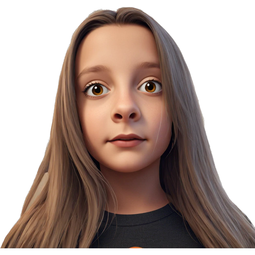realistic indoor portrait of girl emoji