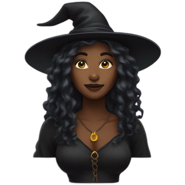 black woman witch emoji