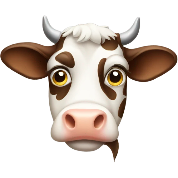 Disappointed cow emoji