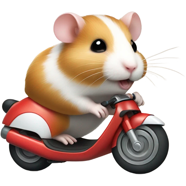 hamster riding a scooter emoji