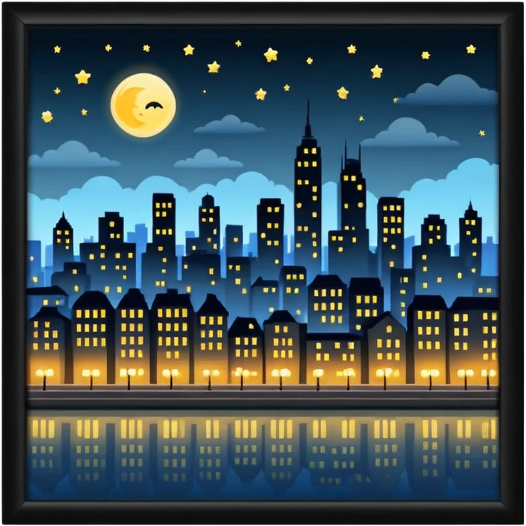 evening with city lights emoji