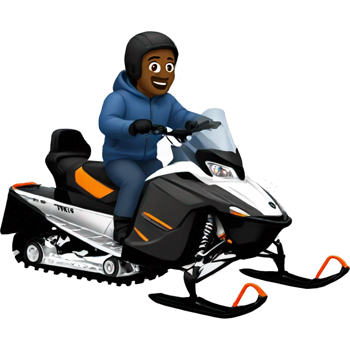 Guy riping a snowmobile  emoji