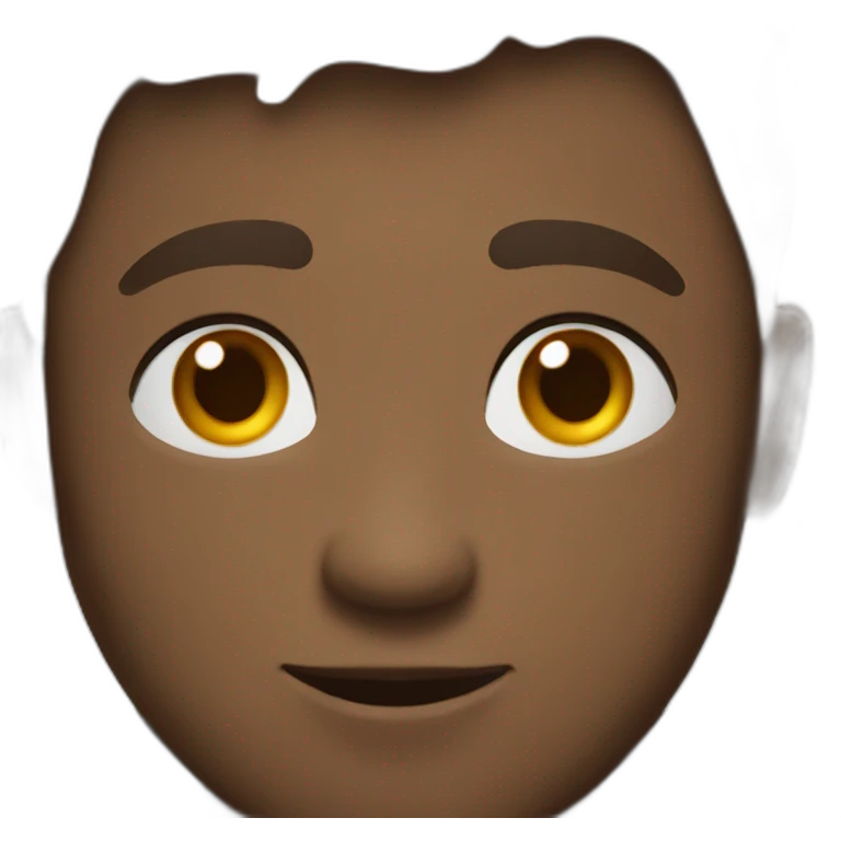 round-faced young man of dark skin color with short hair and a mole on his nose using a latpo emoji